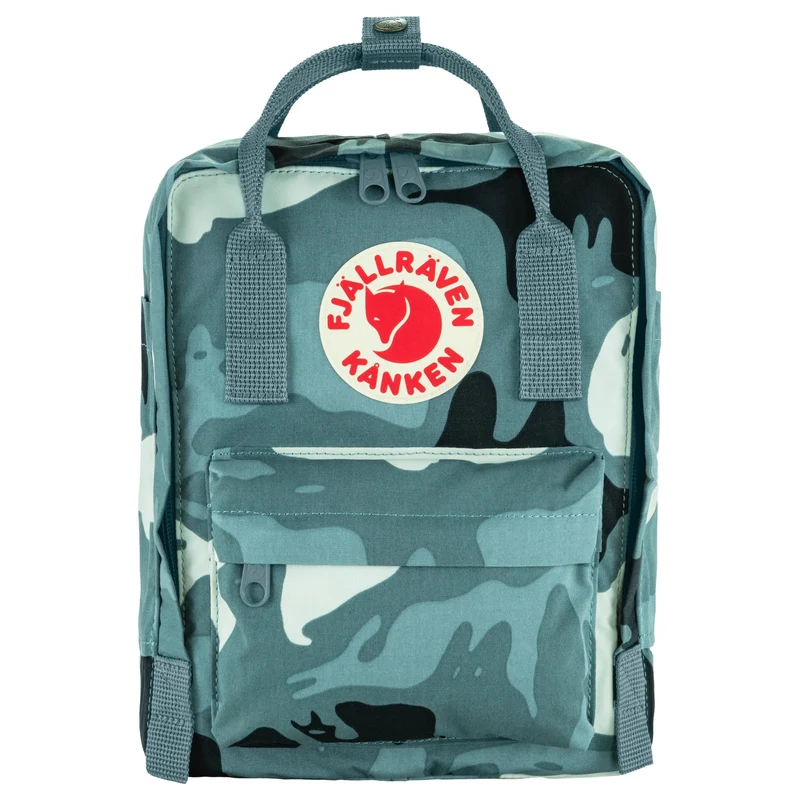 Fjällräven Kånken Graphics Mini - Mochila 29 cm (nimbus blue-hidden animals)