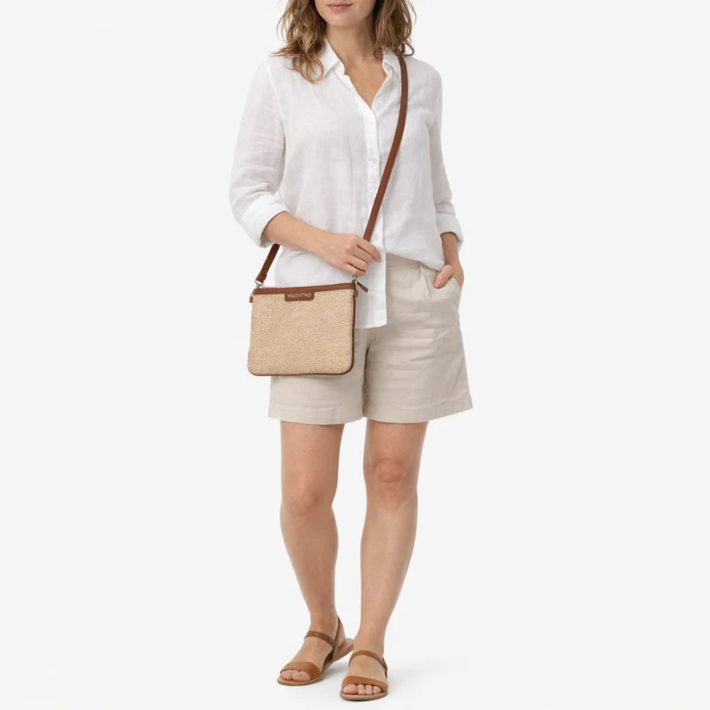 Valentino Demetra Pochette - Bolso bandolera 30 cm (naturale/nero)