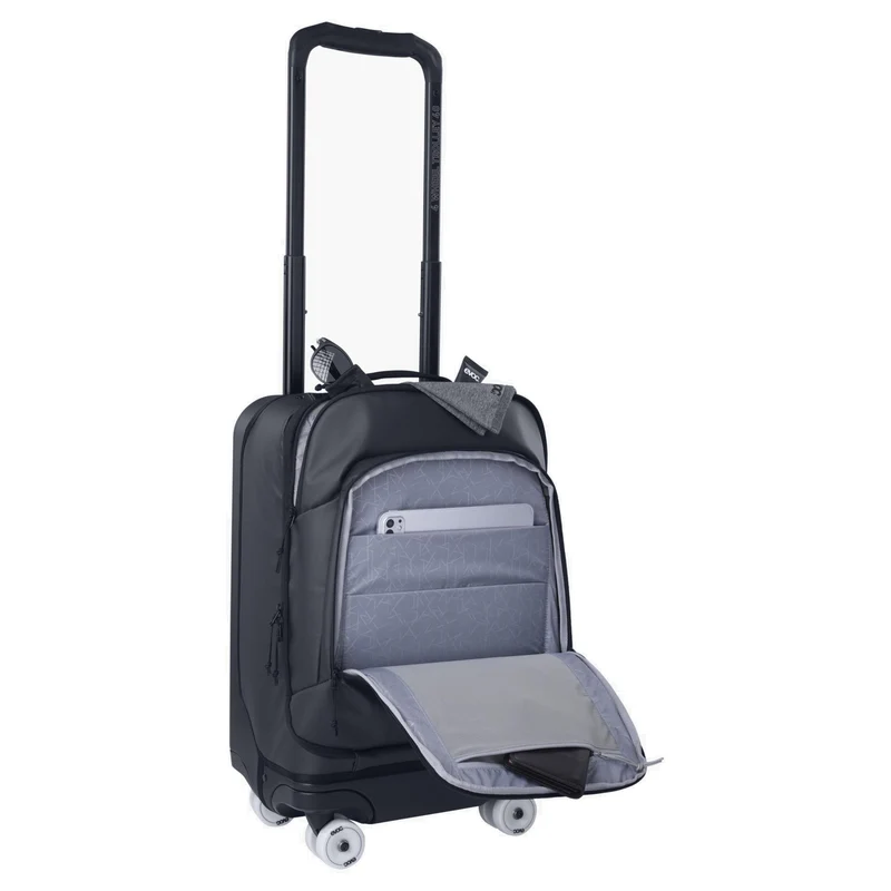 Evoc 4-Wheel Trolley 40 - Trolley de cabina con 4 ruedas S 56 cm (carbon grey-black)