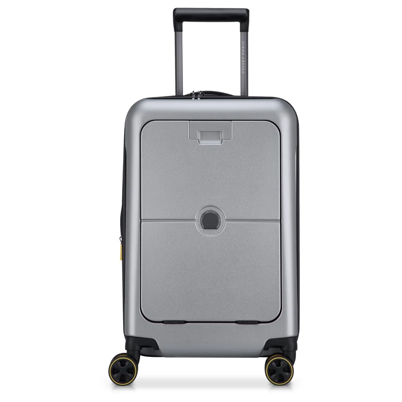 Delsey Paris Turenne 2.0 - Trolley de cabina con 4 ruedas y bolsillo delantero 55 cm USB erw. (silber)