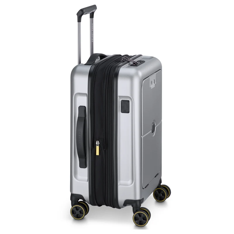 Delsey Paris Turenne 2.0 - Trolley de cabina con 4 ruedas y bolsillo delantero 55 cm USB erw. (silber)