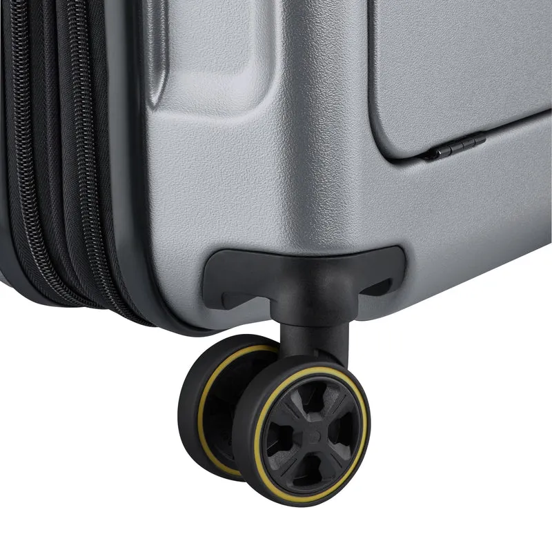 Delsey Paris Turenne 2.0 - Trolley de cabina con 4 ruedas y bolsillo delantero 55 cm USB erw. (silber)