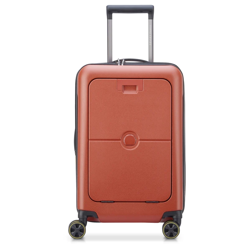 Delsey Paris Turenne 2.0 - Trolley de cabina con 4 ruedas y bolsillo delantero 55 cm USB erw. (backstein)