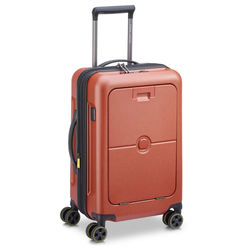 Delsey Paris Turenne 2.0 - Trolley de cabina con 4 ruedas y bolsillo delantero 55 cm USB erw. (backstein)