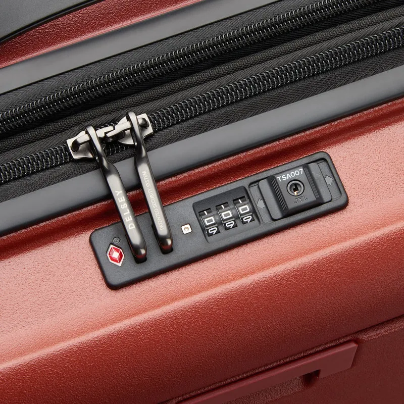 Delsey Paris Turenne 2.0 - Trolley de cabina con 4 ruedas y bolsillo delantero 55 cm USB erw. (backstein)