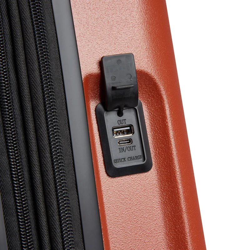 Delsey Paris Turenne 2.0 - Trolley de cabina con 4 ruedas y bolsillo delantero 55 cm USB erw. (backstein)