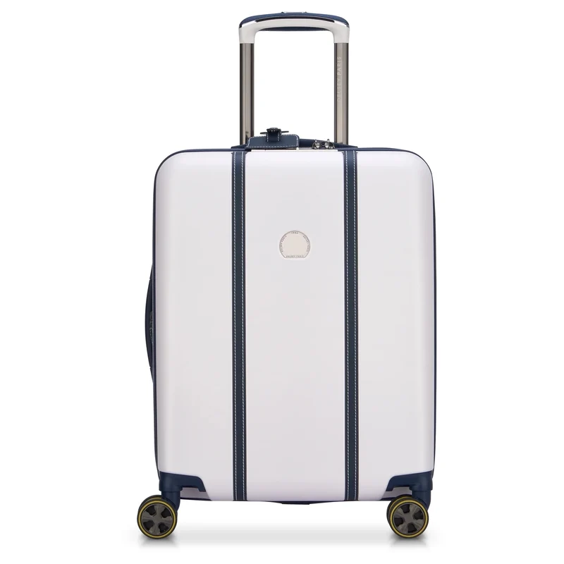 Delsey Paris Cadence - Trolley de cabina Slim 4 ruedas 55 cm expandible (elfenbein/blau)
