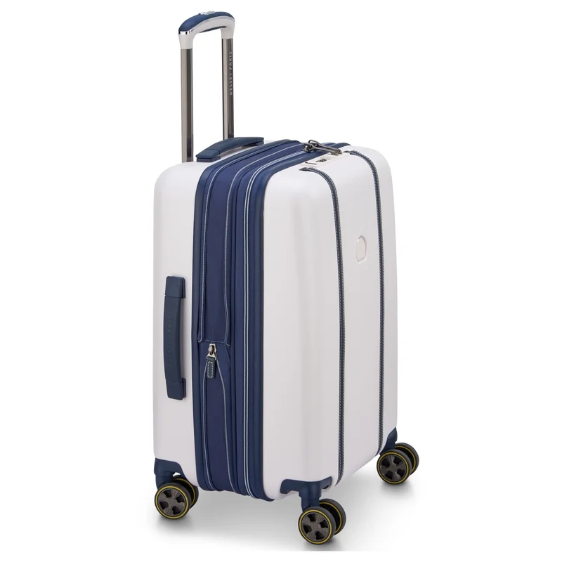 Delsey Paris Cadence - Trolley de cabina de 4 ruedas 55 cm expandible (elfenbein/blau)