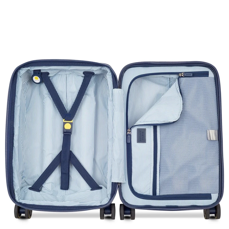 Delsey Paris Cadence - Trolley de cabina de 4 ruedas 55 cm expandible (elfenbein/blau)