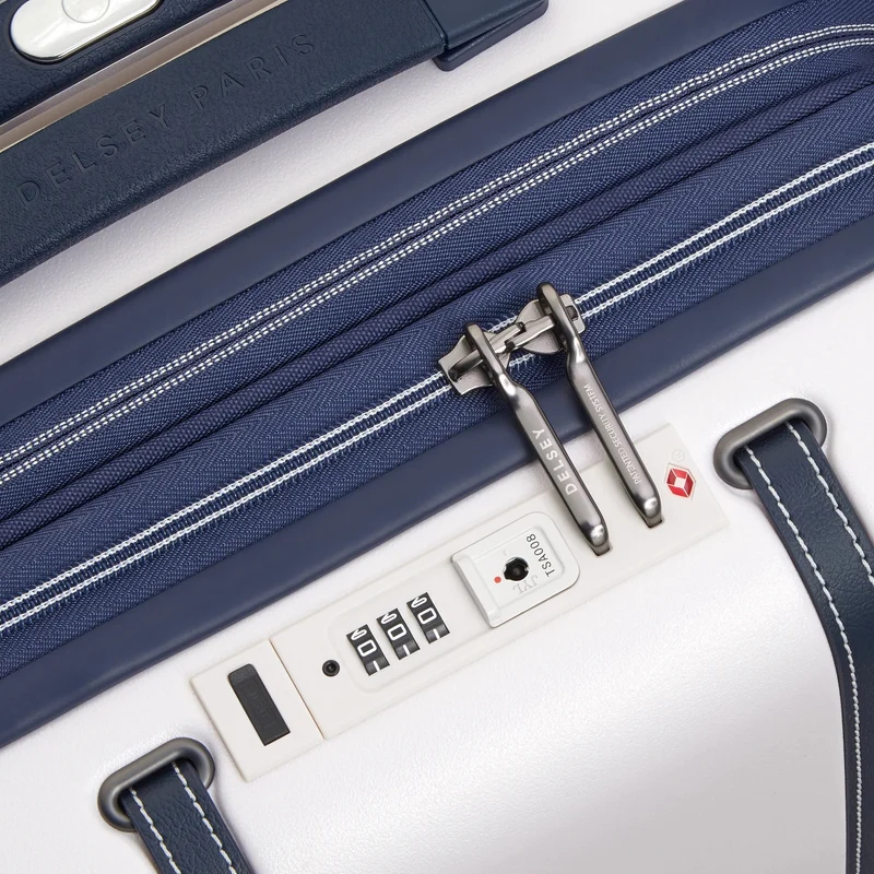 Delsey Paris Cadence - Trolley de cabina de 4 ruedas 55 cm expandible (elfenbein/blau)