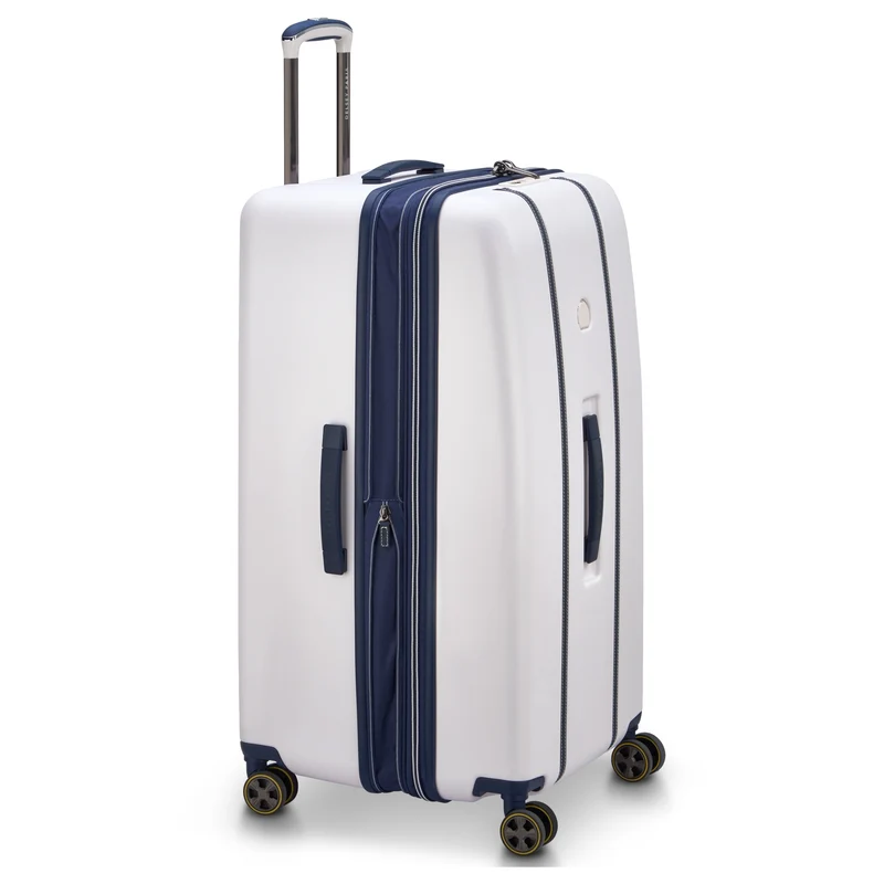 Delsey Paris Cadence Trunk - Trolley de 4 ruedas 80 cm expandible (elfenbein/blau)