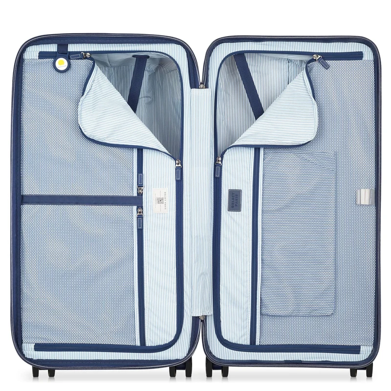 Delsey Paris Cadence Trunk - Trolley de 4 ruedas 80 cm expandible (elfenbein/blau)