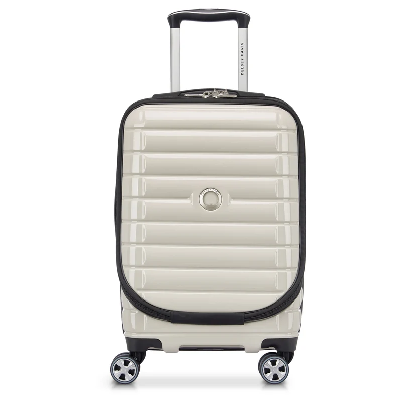 Delsey Paris Shadow 5.0 - Trolley de cabina con 4 ruedas y bolsillo delantero S 55 cm expandible USB (elfenbein)