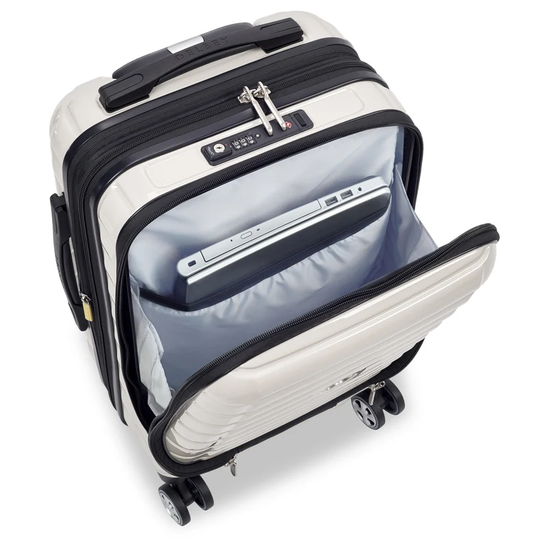 Delsey Paris Shadow 5.0 - Trolley de cabina con 4 ruedas y bolsillo delantero S 55 cm expandible USB (elfenbein)