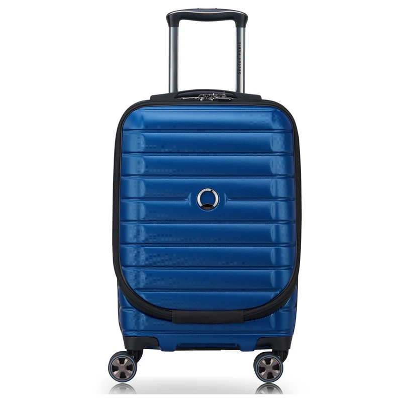 Delsey Paris Shadow 5.0 - Trolley de cabina con 4 ruedas y bolsillo delantero S 55 cm expandible USB (blau)