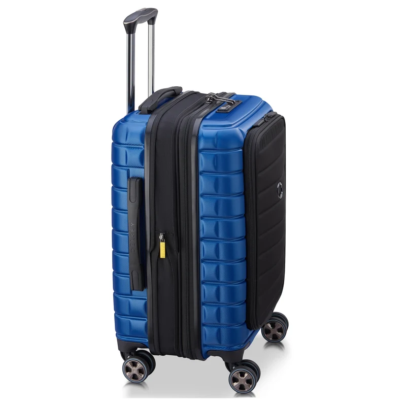 Delsey Paris Shadow 5.0 - Trolley de cabina con 4 ruedas y bolsillo delantero S 55 cm expandible USB (blau)