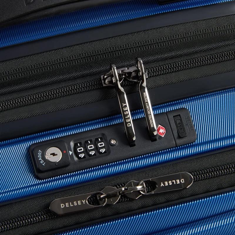 Delsey Paris Shadow 5.0 - Trolley de cabina con 4 ruedas y bolsillo delantero S 55 cm expandible USB (blau)