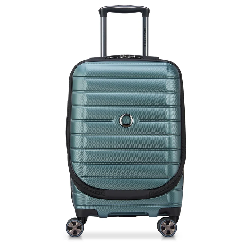 Delsey Paris Shadow 5.0 - Trolley de cabina con 4 ruedas y bolsillo delantero S 55 cm erw. USB (gruen)