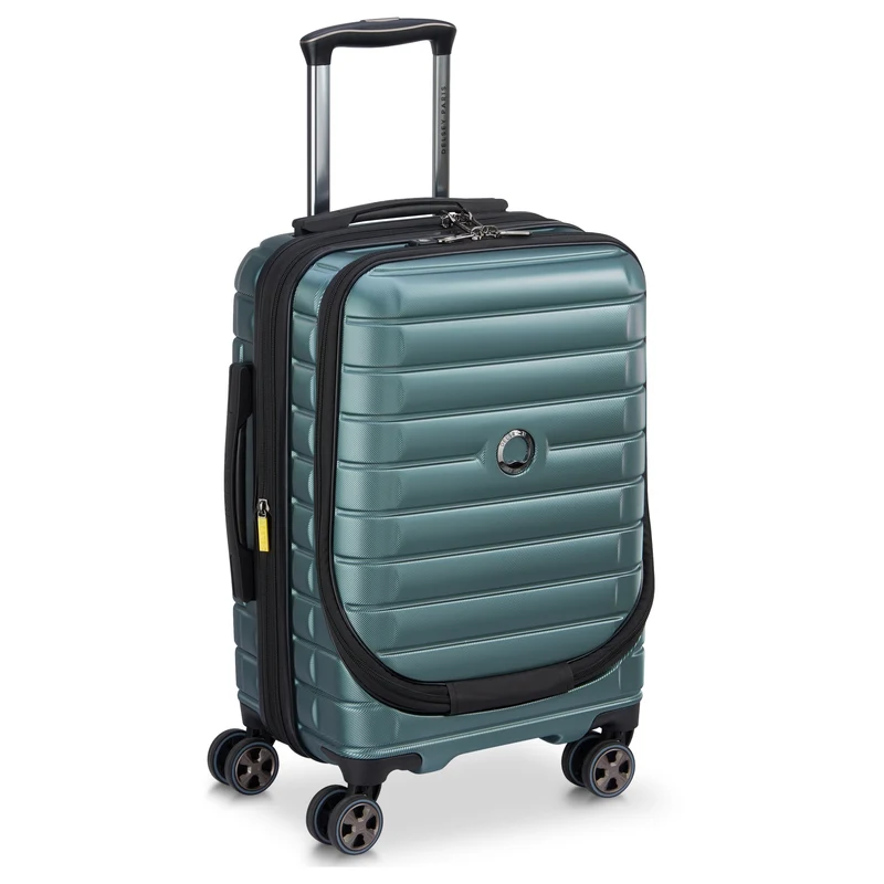 Delsey Paris Shadow 5.0 - Trolley de cabina con 4 ruedas y bolsillo delantero S 55 cm erw. USB (gruen)