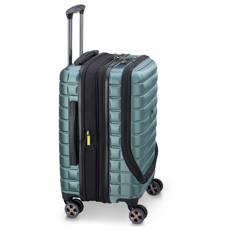 Delsey Paris Shadow 5.0 - Trolley de cabina con 4 ruedas y bolsillo delantero S 55 cm erw. USB (gruen)