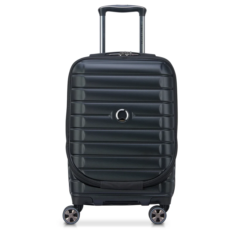 Delsey Paris Shadow 5.0 - Trolley de cabina con 4 ruedas y bolsillo delantero S 55 cm expandible USB (schwarz)
