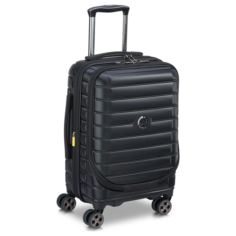 Delsey Paris Shadow 5.0 - Trolley de cabina con 4 ruedas y bolsillo delantero S 55 cm expandible USB (schwarz)