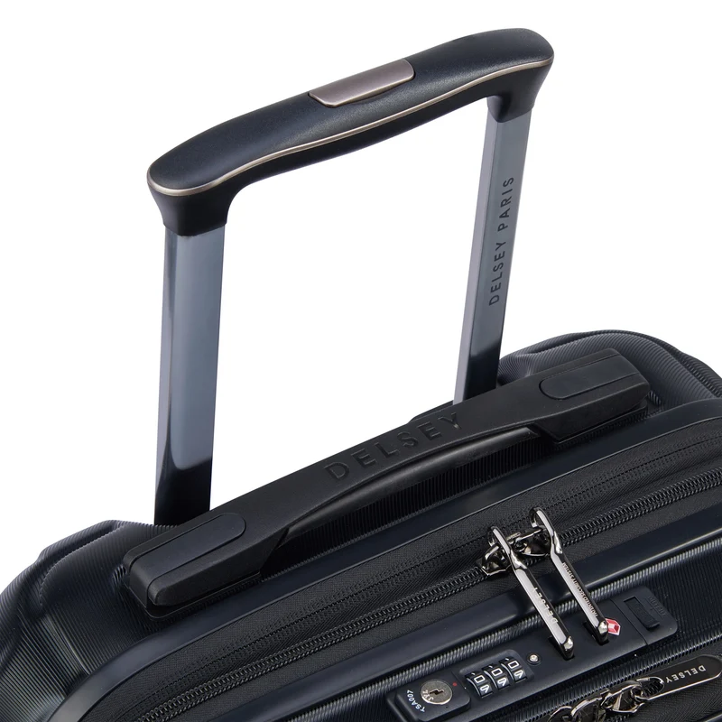Delsey Paris Shadow 5.0 - Trolley de cabina con 4 ruedas y bolsillo delantero S 55 cm expandible USB (schwarz)