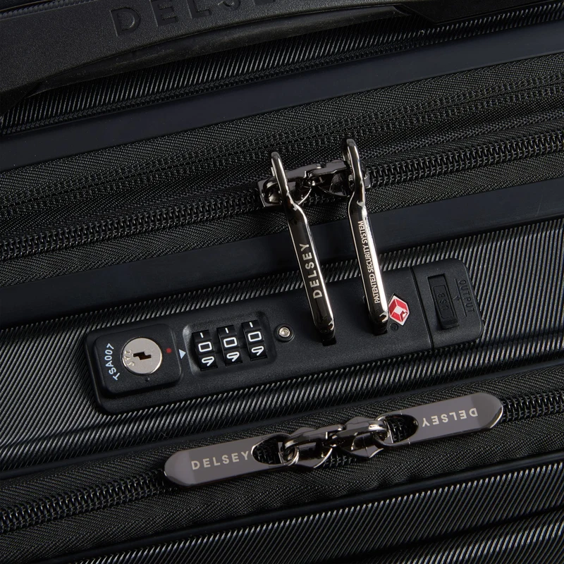 Delsey Paris Shadow 5.0 - Trolley de cabina con 4 ruedas y bolsillo delantero S 55 cm expandible USB (schwarz)