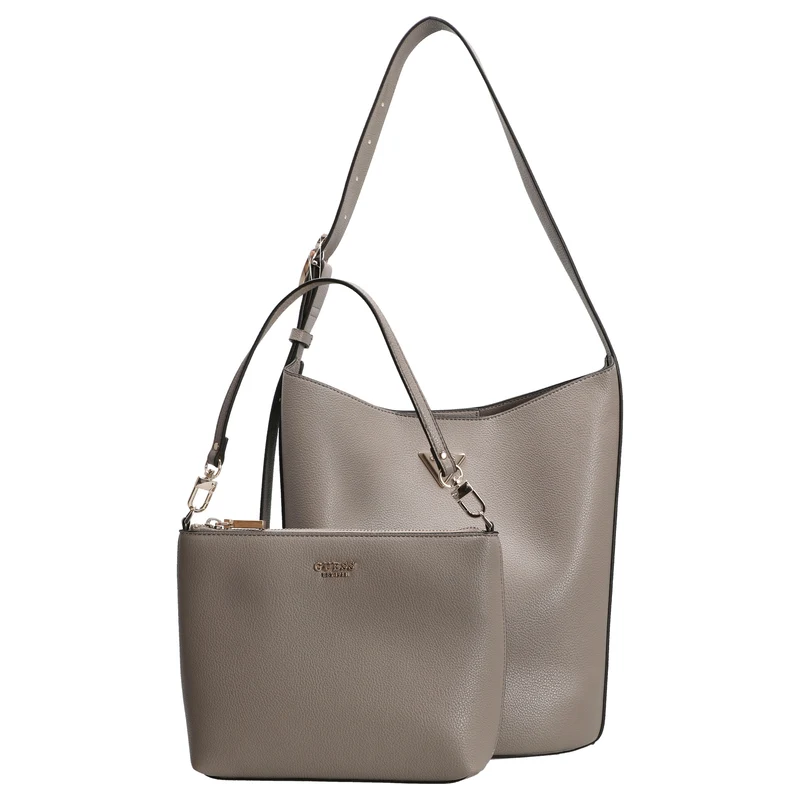 Guess Meridian II Bucket - Bolso saco con pouch extraíble (dark taupe)