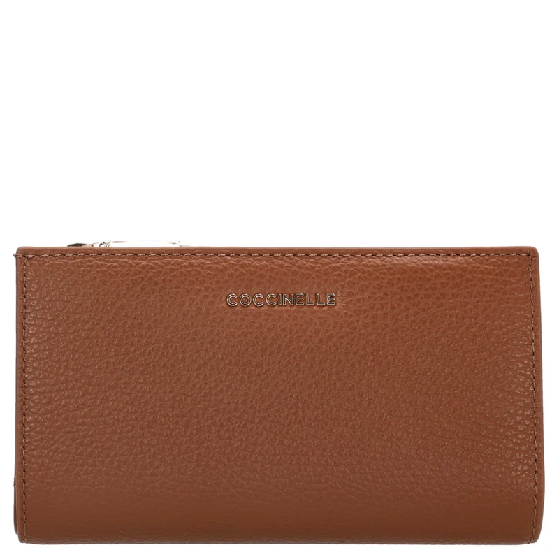 Coccinelle Metallic Soft - Cartera 12cc 16 cm (cognac)