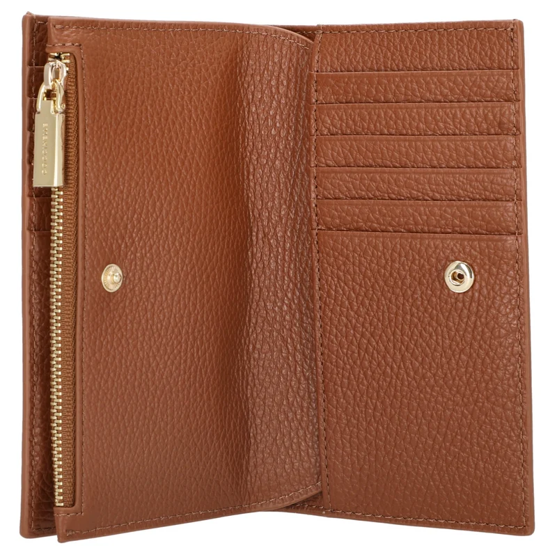 Coccinelle Metallic Soft - Cartera 12cc 16 cm (cognac)