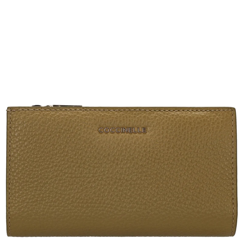 Coccinelle Metallic Soft - Cartera 12cc 16 cm (seagrass)