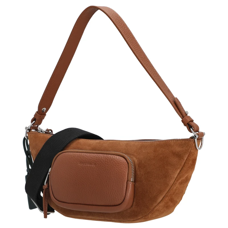 Coccinelle STG Paki Suede - Bolso de hombro 32 cm (cognac)