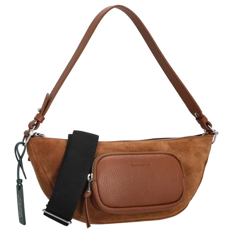 Coccinelle STG Paki Suede - Bolso de hombro 32 cm (cognac)