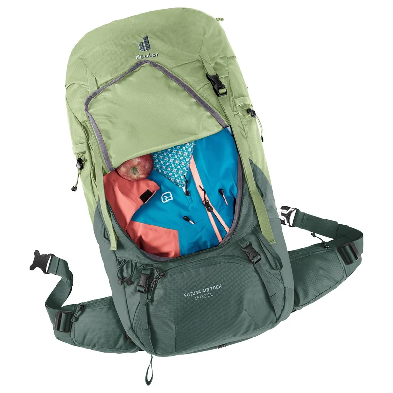 Deuter Futura Air Trek 45 + 10 SL - Mochila de trekking para mujer 72 cm (grove-ivy)