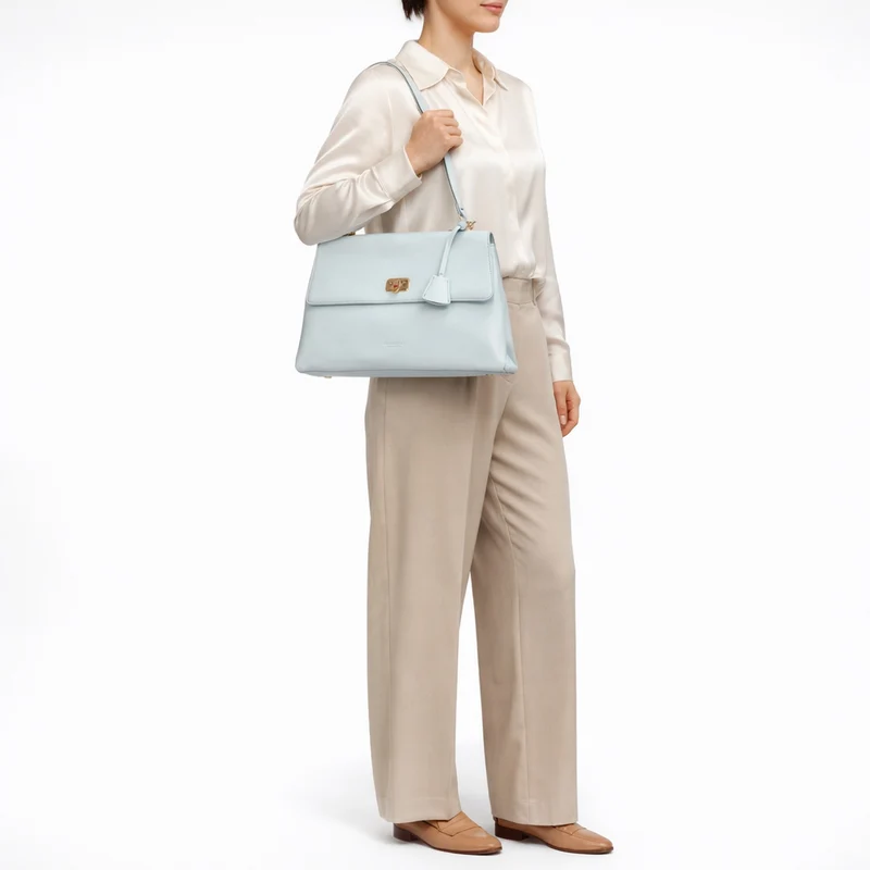 Seidenfelt Lilla Edet Office Bag - Bolso de hombro 36 cm (sea salt blue)