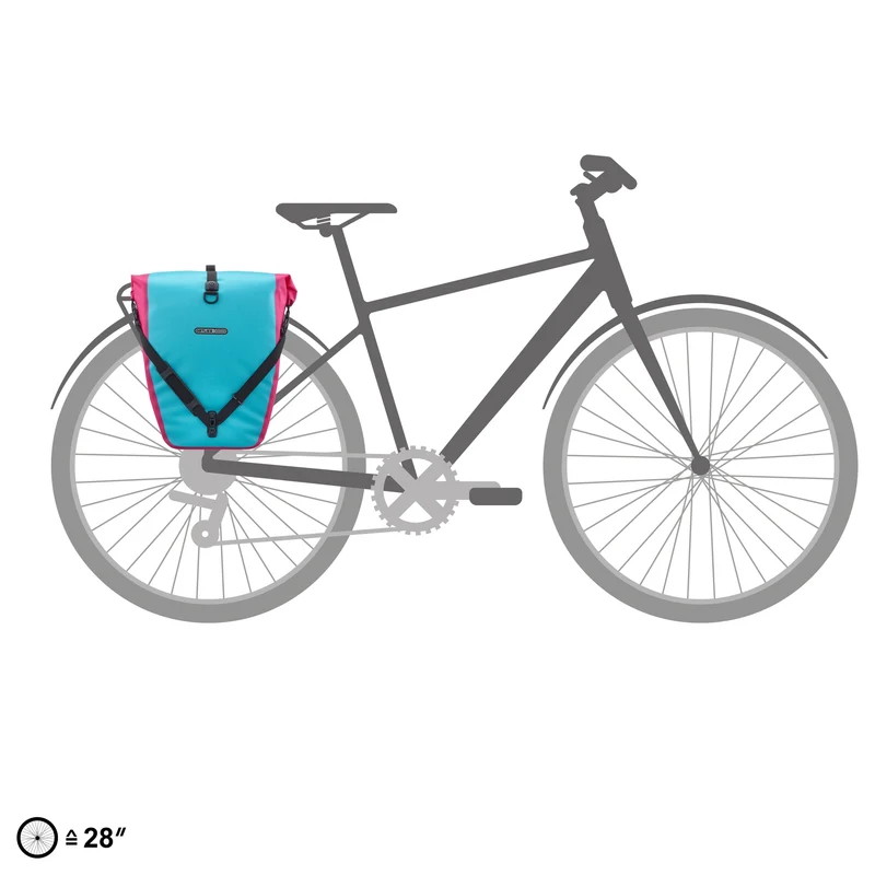 Ortlieb Back-Roller Cyber 20 QL 2.1 - Bolsa para rueda trasera 42 cm (blue cyber pink)