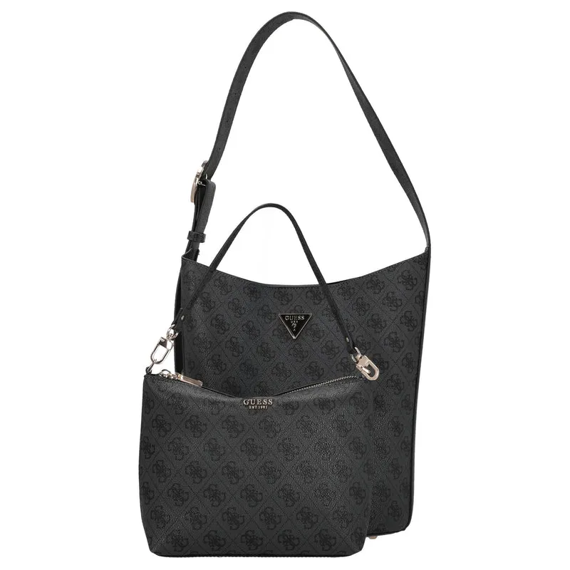 Guess Meridian ll - Bolso de hombro 28 cm (coal logo)