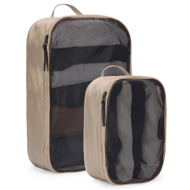 Thule Packing Cube - Set de bolsas de compresión 2 piezas (gentle beige, S,M)