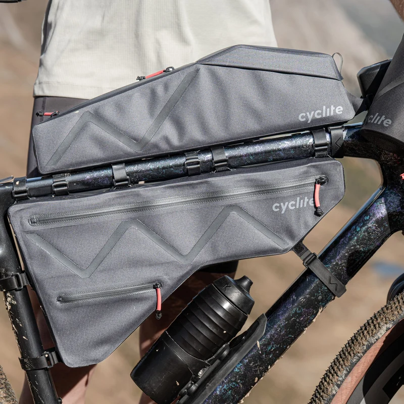 Cyclite Top Tube Bag Large / 02 - Bolsa de cuadro (Bikepacking) 42 cm (black)