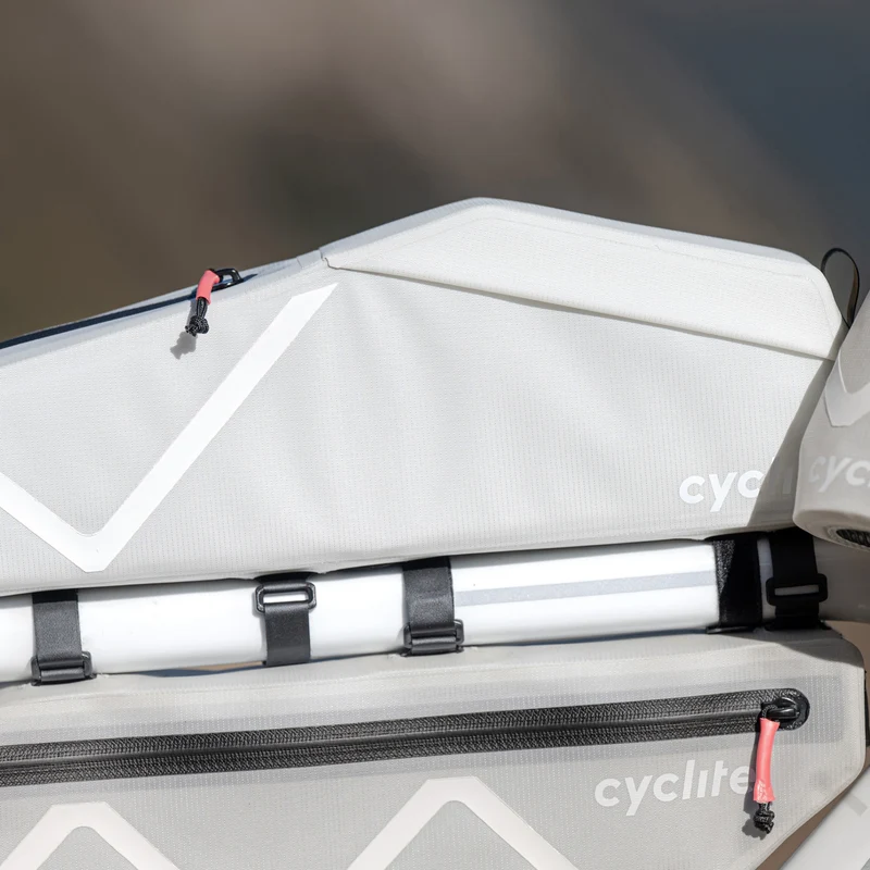 Cyclite Top Tube Bag Large / 02 - Bolsa de cuadro (Bikepacking) 42 cm (light grey)
