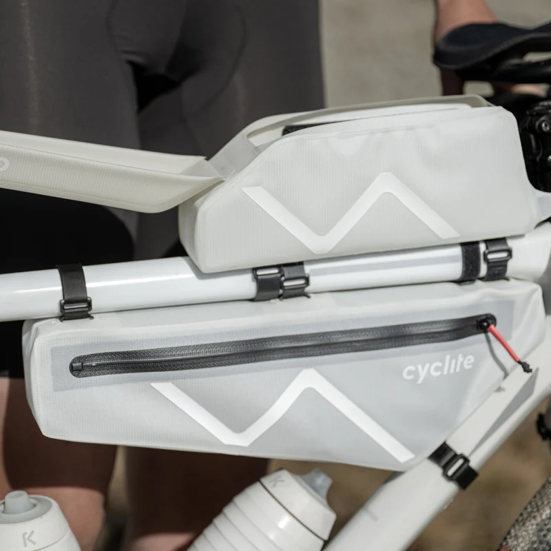 Cyclite Top Tube Bag / 03 - Bolsa de cuadro (Bikepacking) 25 cm (light grey)
