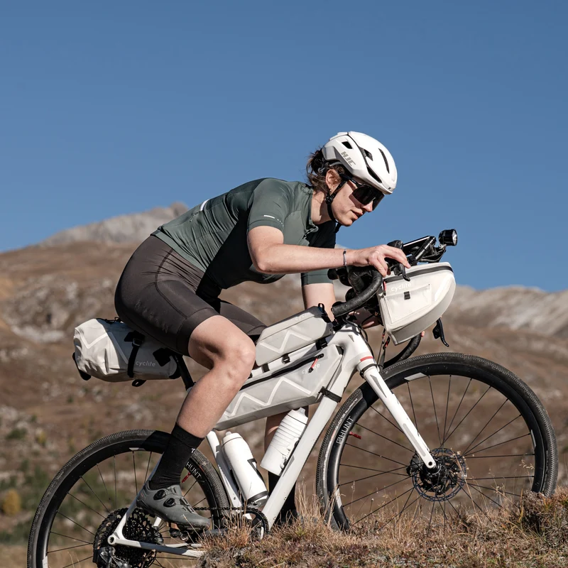 Cyclite Top Tube Bag / 03 - Bolsa de cuadro (Bikepacking) 25 cm (light grey)