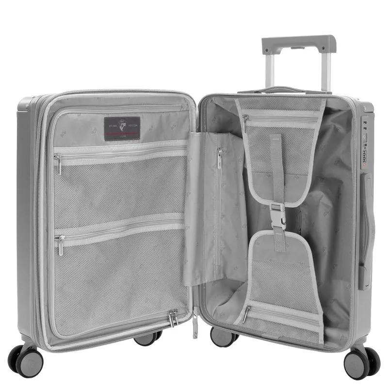 Heys Luxe - Trolley de cabina con 4 ruedas S 53 cm expandible (silver)