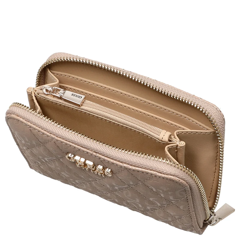 Guess Isemay SLG Medium Zip - Cartera (pale mocha)