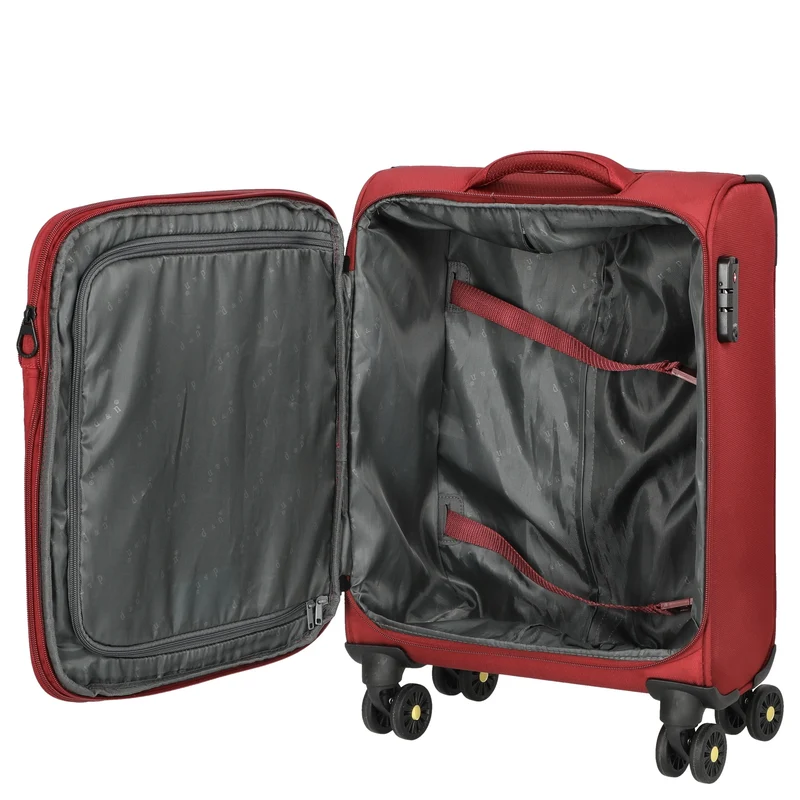 D&N Travel Line 9704 - Trolley de cabina con 4 ruedas S 55 cm (dark red)