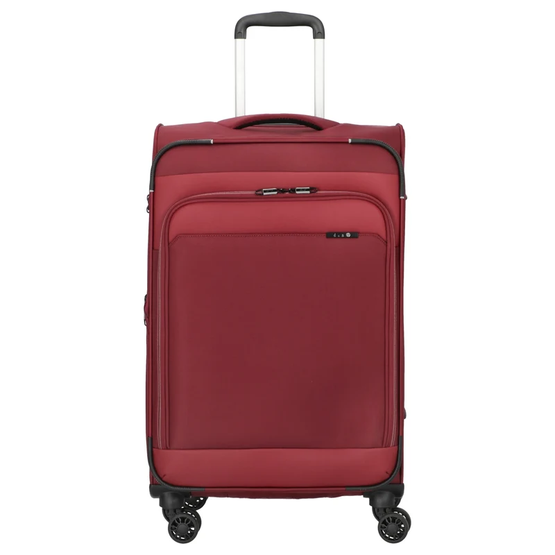 D&N Travel Line 9504 - Trolley de 4 ruedas M 67 cm expandible (dark red)