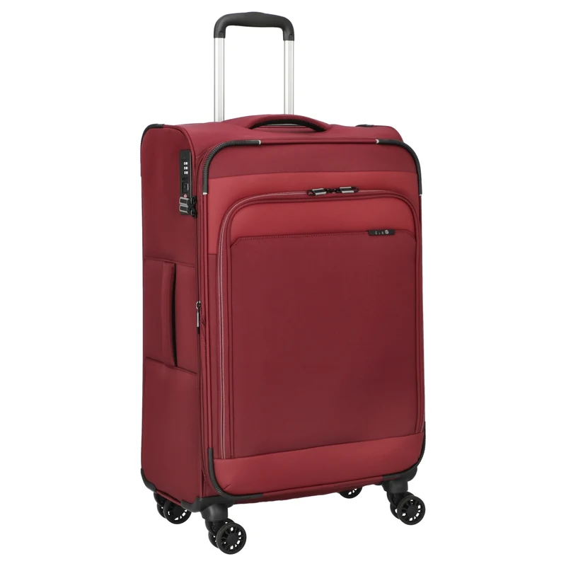 D&N Travel Line 9504 - Trolley de 4 ruedas M 67 cm expandible (dark red)
