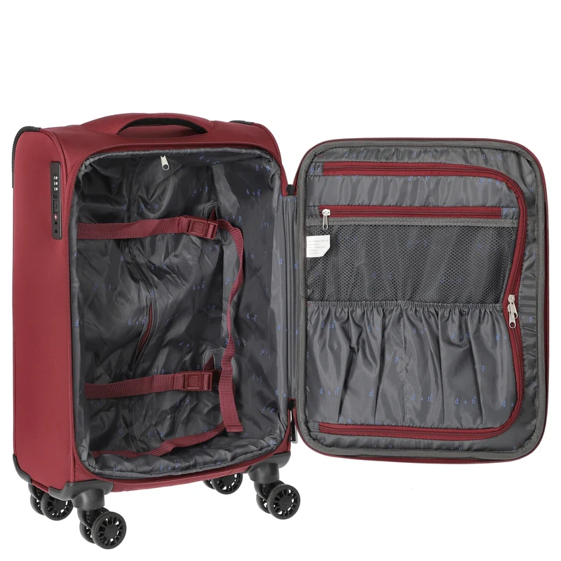 D&N Travel Line 9504 - Trolley de cabina con 4 ruedas S 55 cm (dark red)