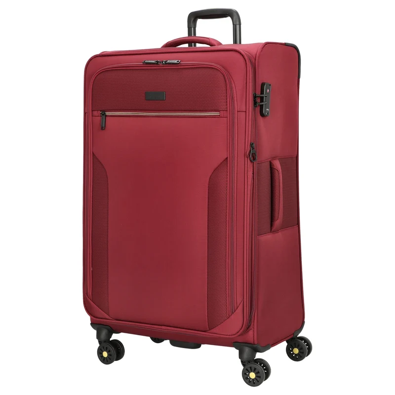 D&N Travel Line 9704 - Trolley de 4 ruedas L 78 cm expandible (dark red)